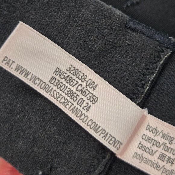 Victoria's Secret Size 34DD Featherweight Max Black Sports Bra High Impact - Picture 14 of 15